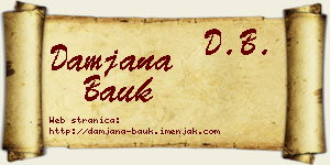 Damjana Bauk vizit kartica